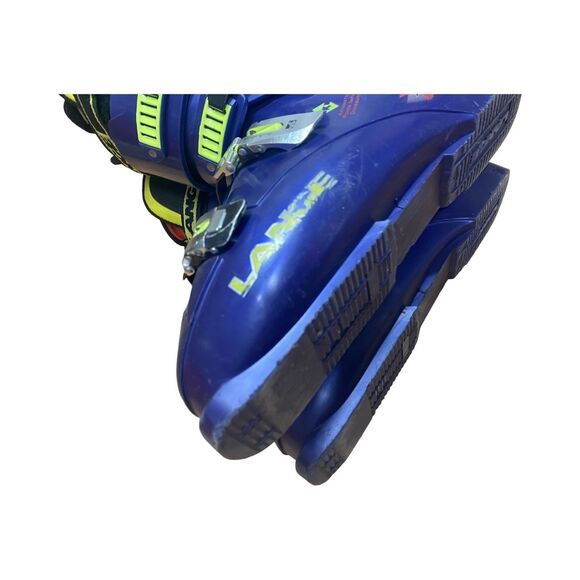 LANGE X9 ZERO Downhill Ski Boots Alpine Men’s Size 12 Blue Yellow 340mm *READ main image 7